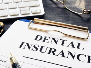 dental insurance form on table 