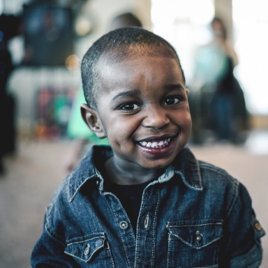 Child with healthy smile after children's dentistry